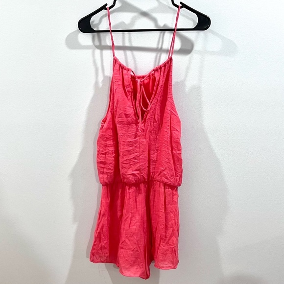 The Impeccable Pig Coral Adjustable Strap Romper Size Small — image 3 of 5